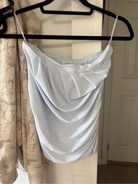 Babaton Pale Blue Lightweight Cowl Neck Tank